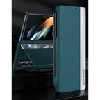 Luxury Electroplated Leather Magnetic Phone Case With Phone Stand And Pen Slot For Galaxy Z Fold 5/6/7
