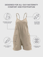 Oversized Jumpsuit Shorts - Maternity & Postpartum