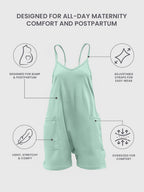 Oversized Jumpsuit Shorts - Maternity & Postpartum