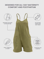 Oversized Jumpsuit Shorts - Maternity & Postpartum