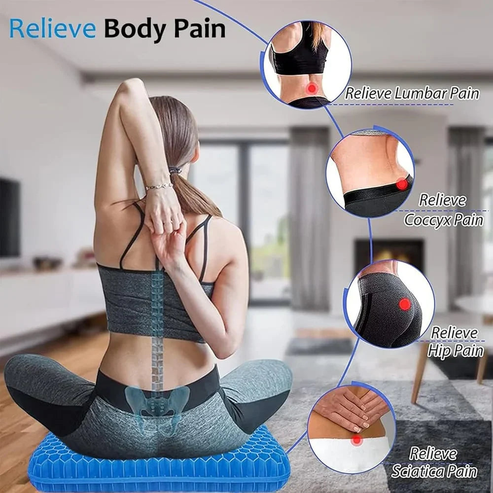 Sciatica Relief Honeycomb Gel Seat Cushion