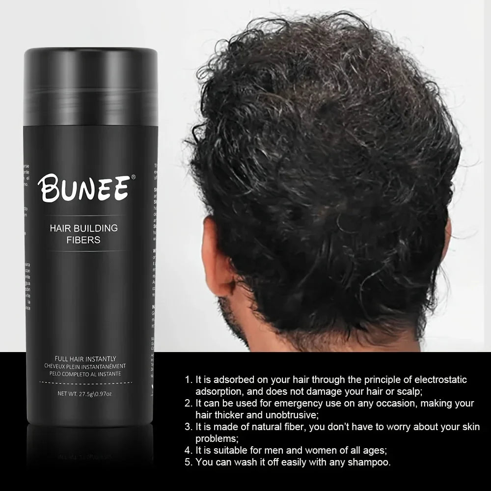 (BUY 1 GET 3) BUNEE Hair Fibers 27.5g - Natural Thickening Powder for Thinning Hair