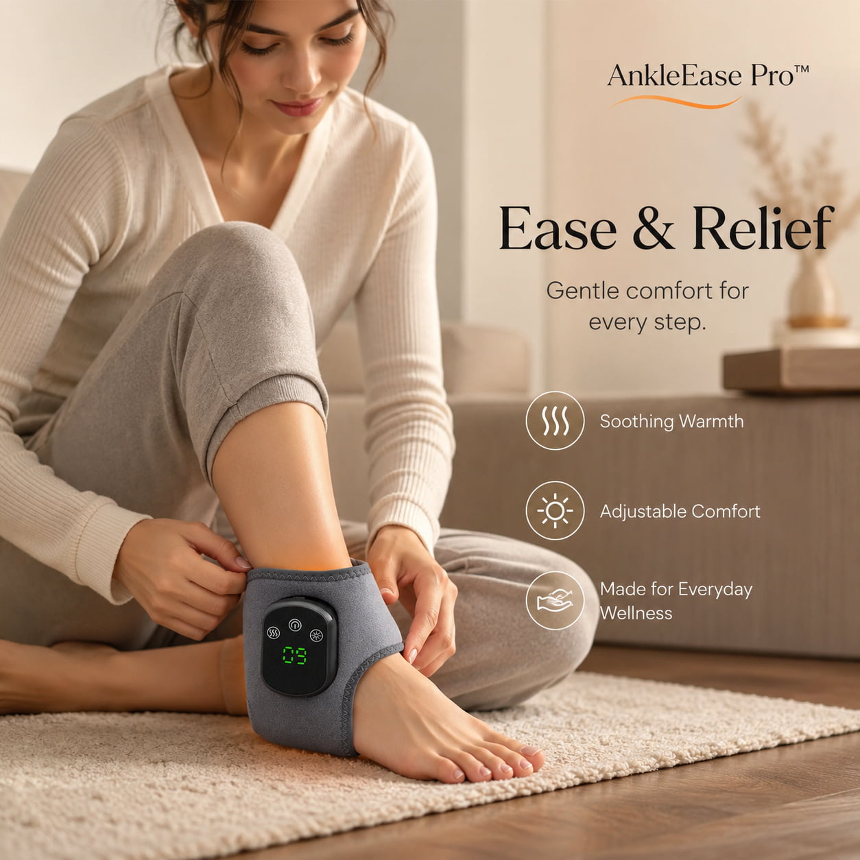 AnkleEase Pro™ Heated Foot & Ankle Therapy Wrap