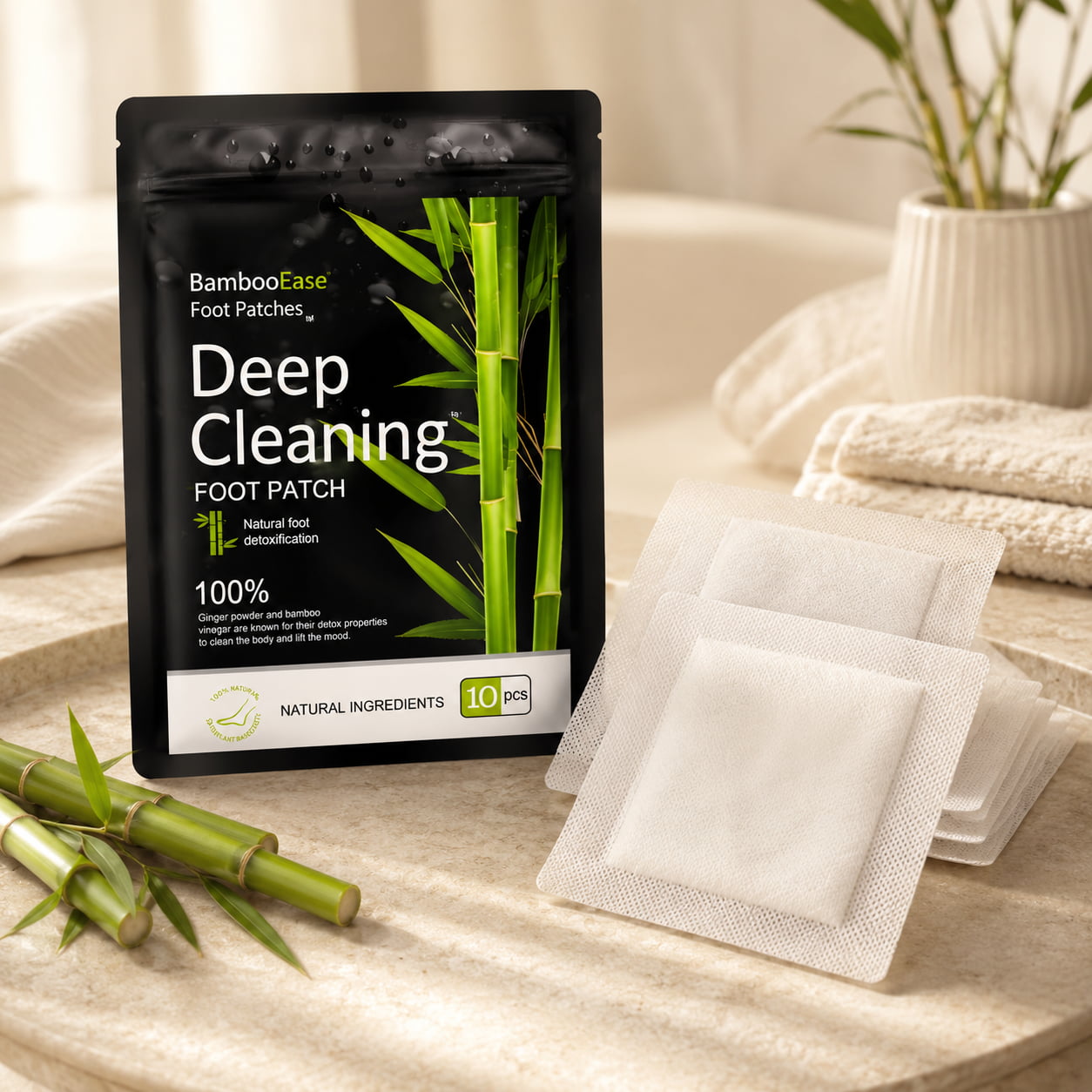 BambooEase™ Overnight Foot Care Detox Patches