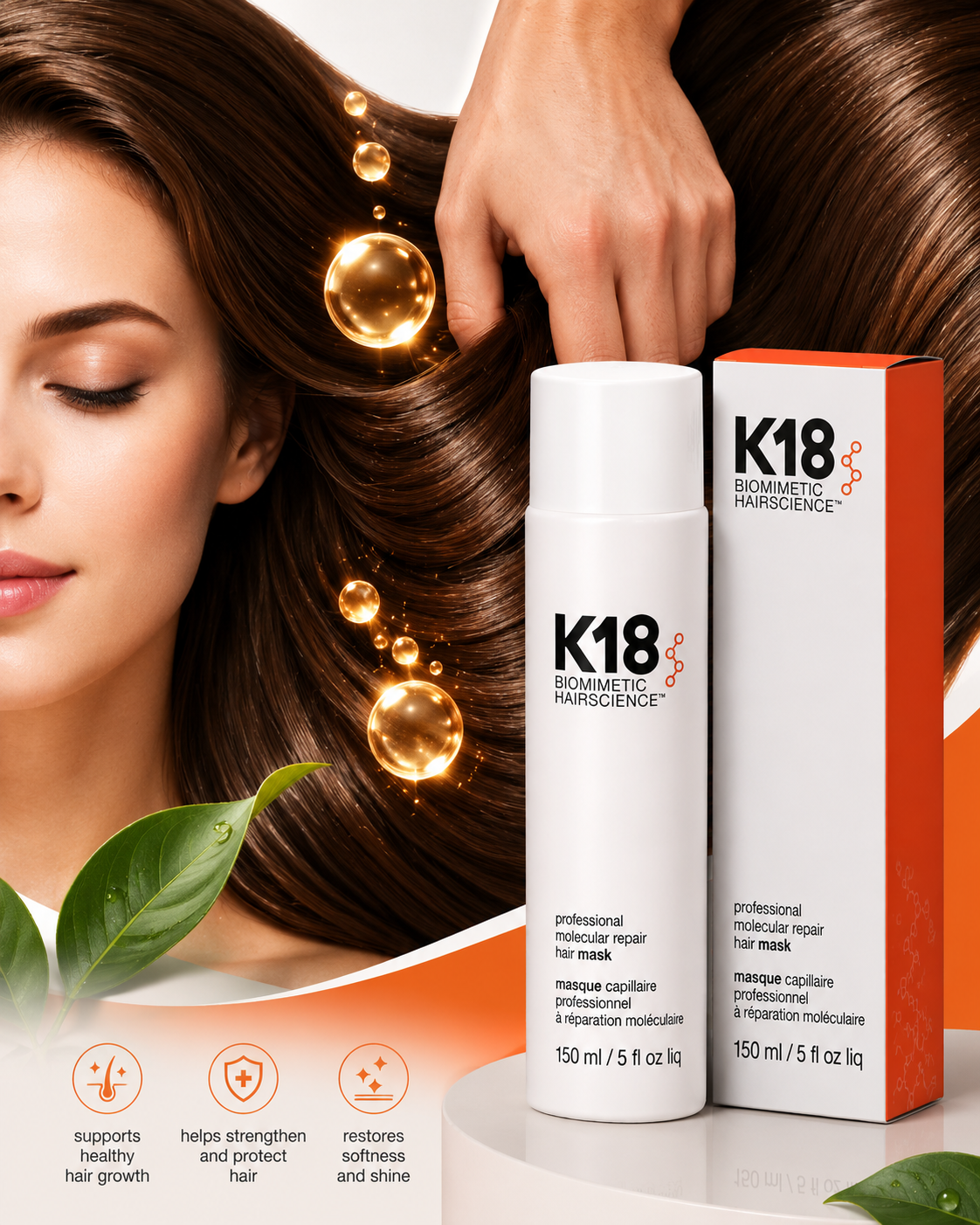 K18 Biomimetic Molecular Repair Hair Mask Professional 150ml/5oz Serenzza