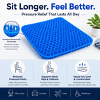 Sciatica Relief Honeycomb Gel Seat Cushion