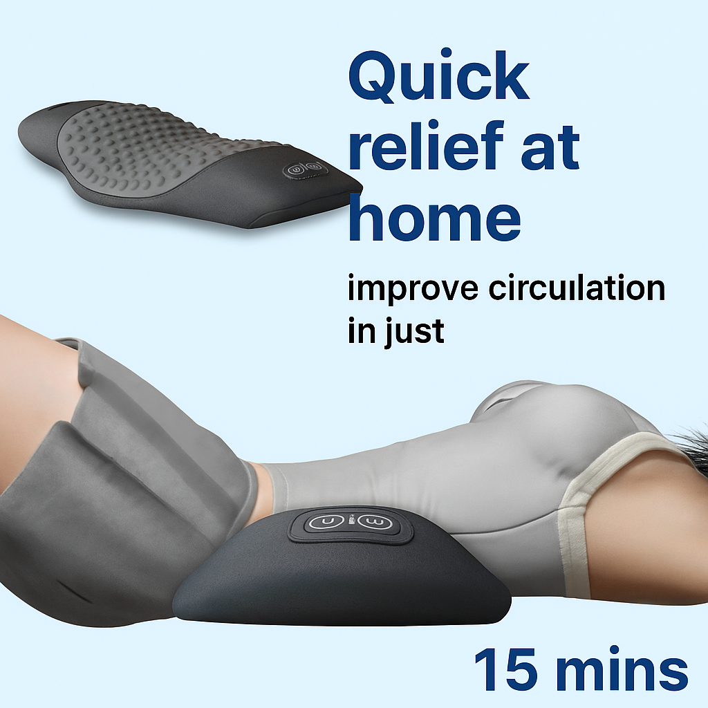 Portable Wireless Lumbar Support Back Massager Pillow