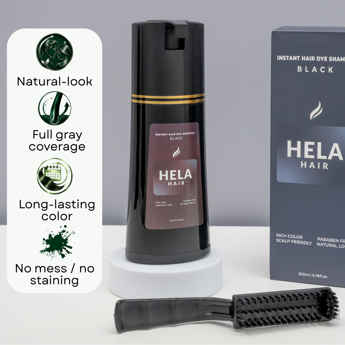 PPD-Free Instant Hair Dye Shampoo