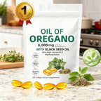 Oil of Oregano 300 Softgels with Black Seed Oil - 6000mg Oregano Oil Strength