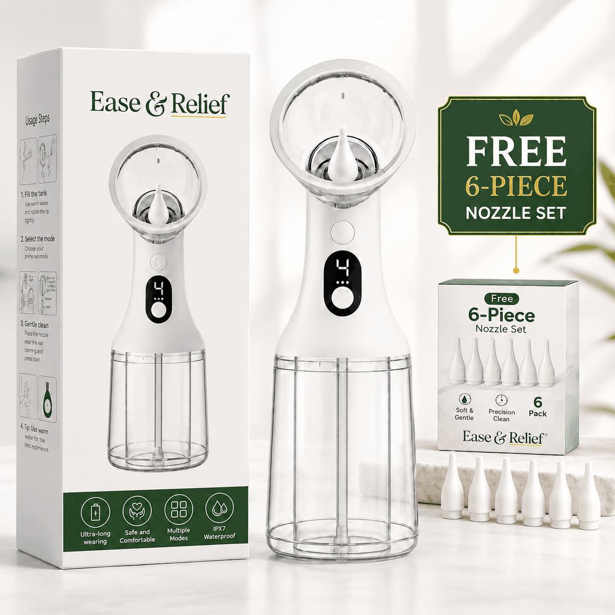 EarEase™ Electric Ear Wax Irrigation Kit