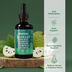 Soursop Bitters Liquid Drops 10 in 1 with Sea Moss, Moringa, Turmeric, Black Seed Oil, Oregano, Ashwagandha