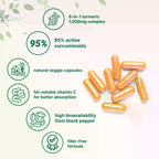 Micro Ingredients Turmeric Curcumin 1,000mg | 95% Curcuminoids with Black Pepper & MCT Oil for Ultimate Absorption, No Filler, No GMO - 120 Vegetarian Capsules