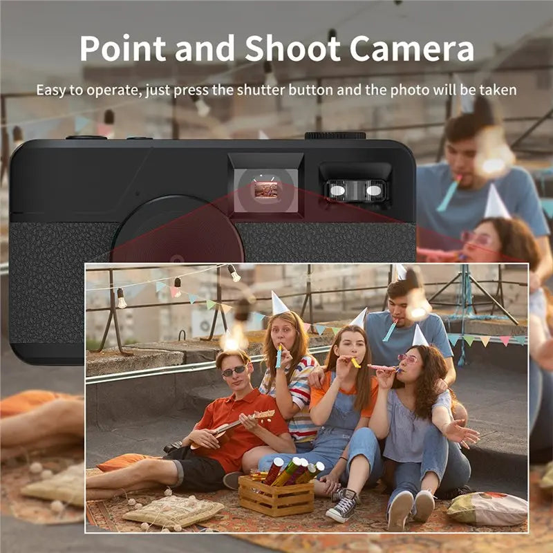 ABZZ-Mini Retro 8MP Camera • Screenless with 8 Filters & Flash