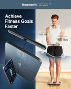Smart Body Fat Scale with 8-Electrodes, Bluetooth/WiFi, Rechargeable for Accurate BMI and Health Tracking