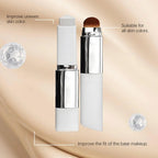 2-in-1 Color Changing Foundation & Concealer Stick with Brush, Lightweight and Moisturizing