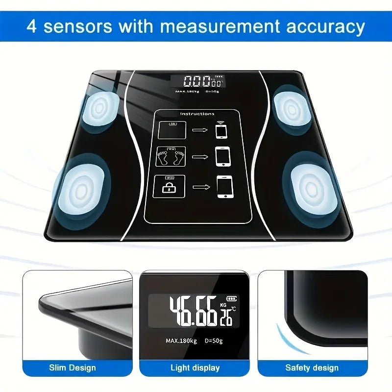 Smart Digital Scale With LED Display – Up To 400 lbs
