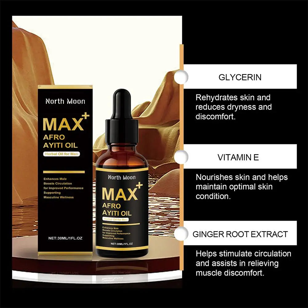 (BUY 1 GET 2) 30ml  Natural Herbal Men's African Ayi Oil MAX+ AFRO AYITI OIL Male Body Massage Essence Oil