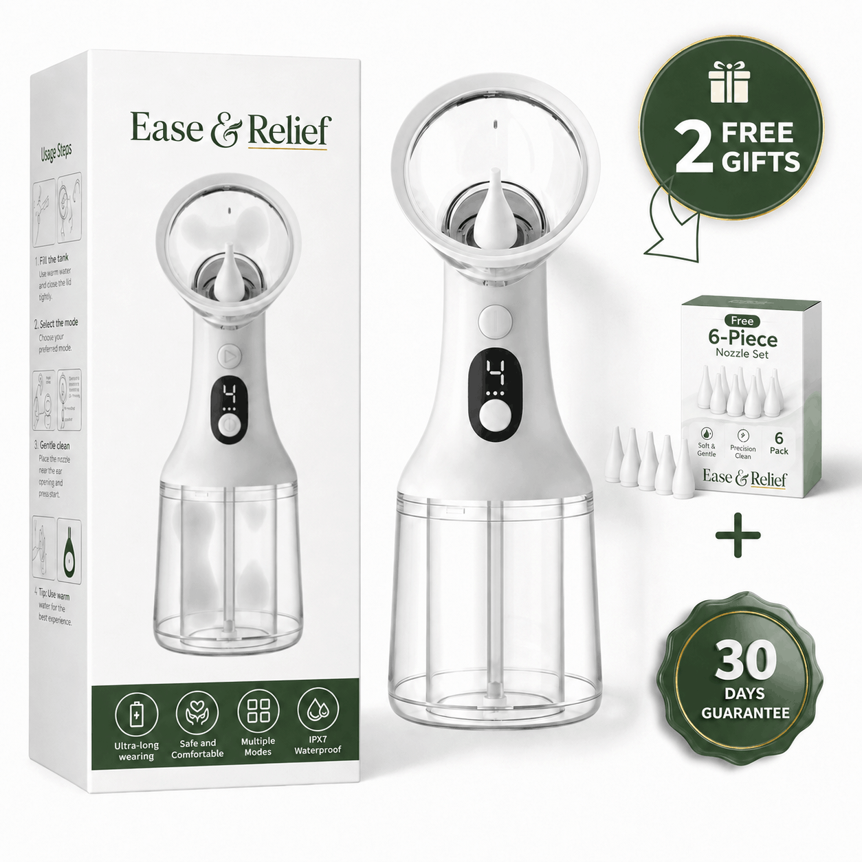 EarEase™ Electric Ear Wax Irrigation Kit