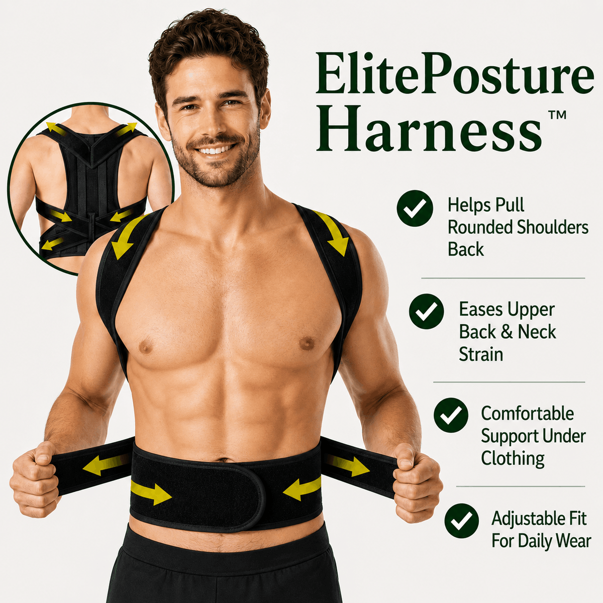 ElitePosture™ Men’s Posture Corrector Harness