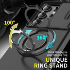 New Slide Camera Protection Magnetic Stand Phone Case for Samsung S25 Ultra