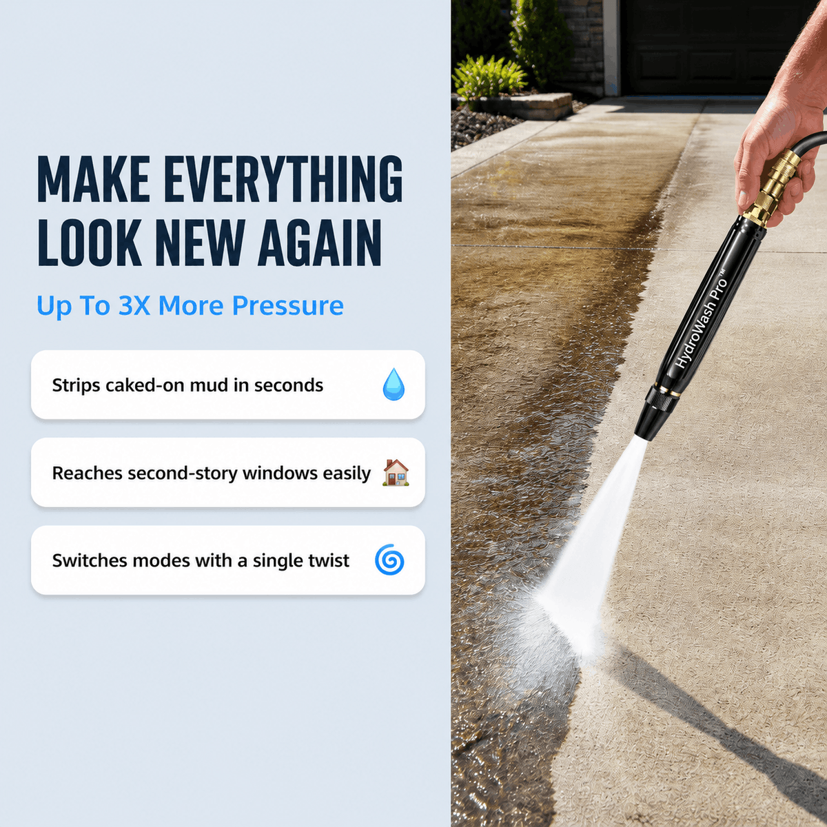 HydroWash Pro™ Outdoor Wash & Rinse Nozzle