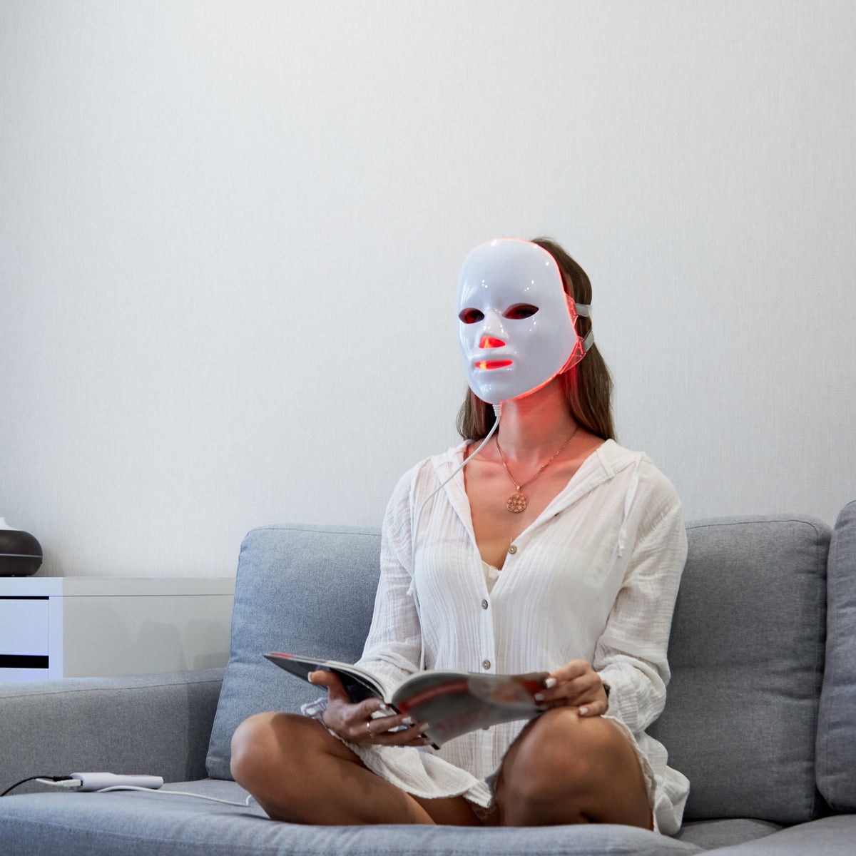 LED Red Light Face Mask for Glowing Looking Skin