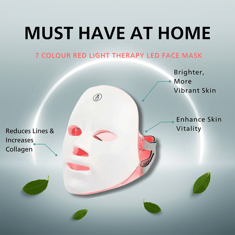 LED Red Light Face Mask for Glowing Looking Skin