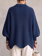 🤲LAST DAY SAVE 49% ⏰Oversized Collared Knit Cardigan With Large Metal Buttons