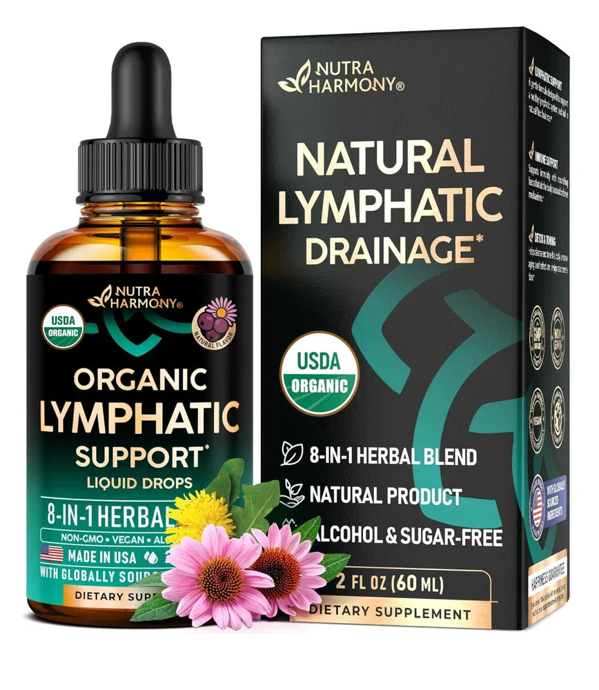 USDA Organic Lymphatic Drainage Supplement - Echinacea | Elderberry | Dandelion