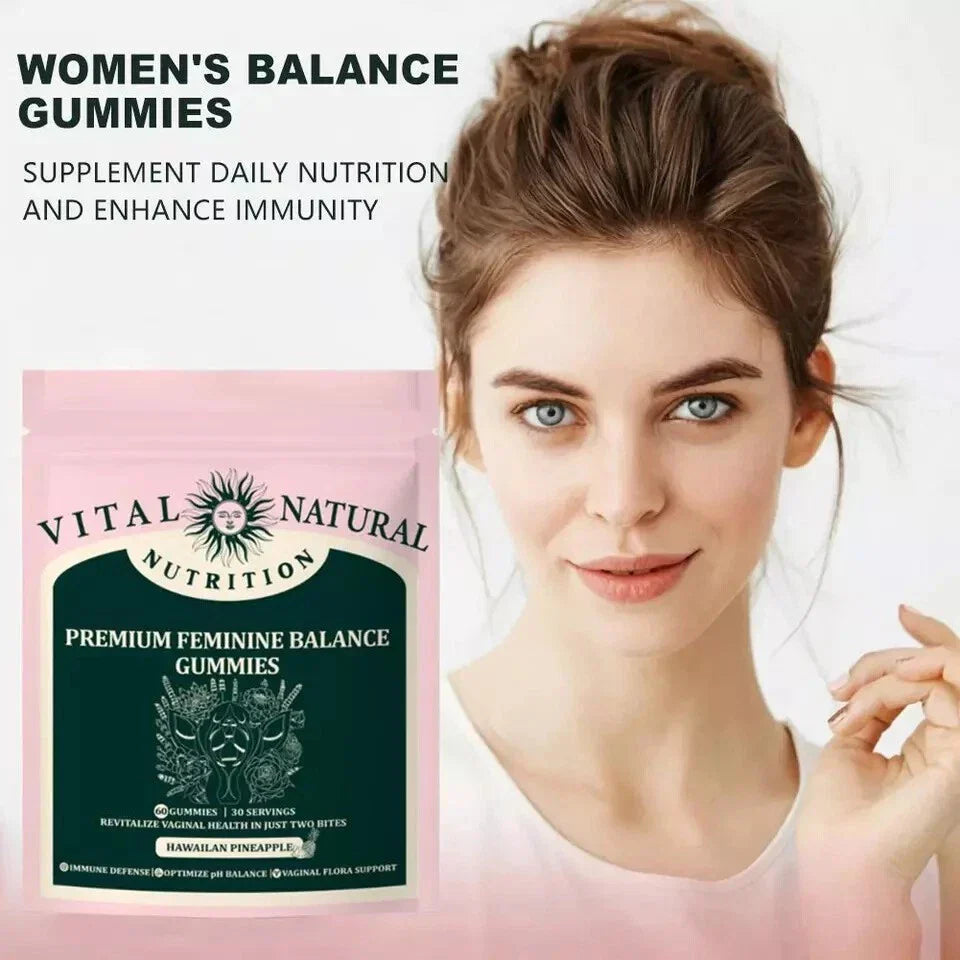 3/2Pack Vital Source Feminine Balance Gummies Hawaiian Pineapple
