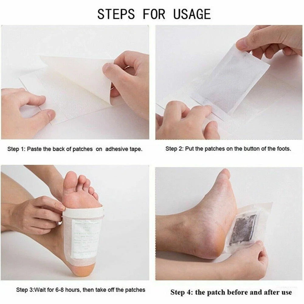 100pcs Foot Pads Toxins Fit Health Care Patch Cleanse Adhesive Slim Serenzza