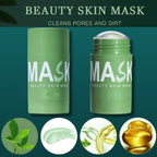Green Clay Face Mask Clay Cleansing Mask Stick Facial Deep Blackhead Purifying