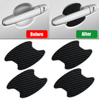 4 x Car Carbon Fiber Door Handle Protector Film Anti-Scratch Sticker Accessories
