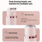 2 in 1 Dual Head Electric Lady Waterproof Shaver Razor For Women Private Area