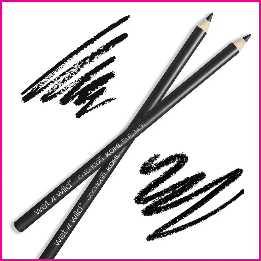 wet n wild Color Icon Kohl Eyeliner 1 Count (Pack of 1), Baby's Got Black