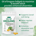 Oil of Oregano 300 Softgels with Black Seed Oil - 6000mg Oregano Oil Strength