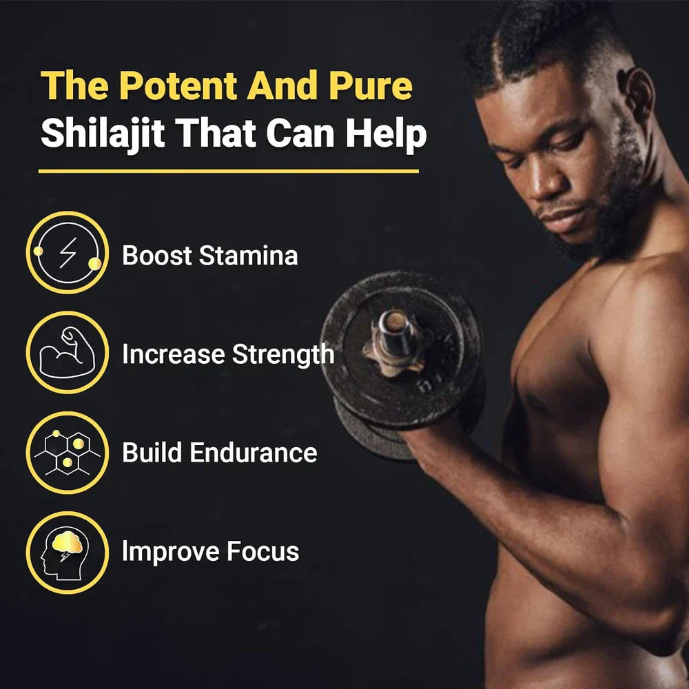 Himalayan Shilajit Gummies with Ashwagandha & Gokshura | 85+ Trace Minerals & Fu