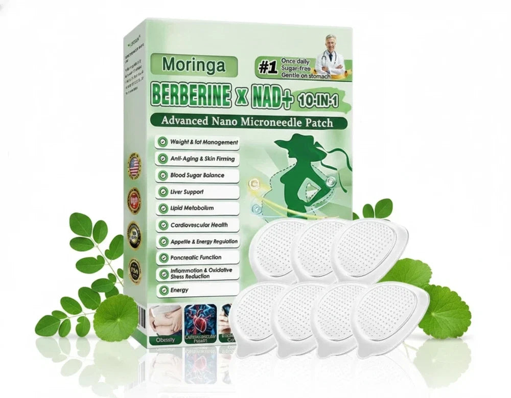 (BUY 1 GET 3) 1-5Boxes Moringa Berberine NAD+ Weight Loss Patches Advanced Nano Microneedle Serenzza