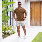 Ultra-Stretch 5" Chino Shorts - Cream
